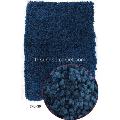 couleur unie de 100 % polyester filé épais tapis